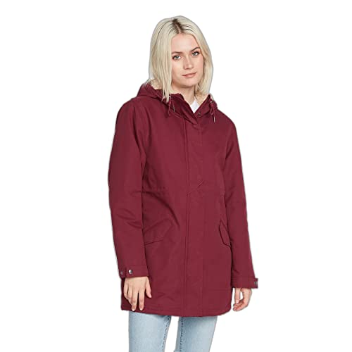 Volcom Damen Less is More 5k Parka, Weinrot, S von Volcom