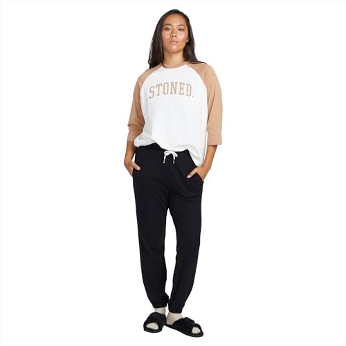 Volcom Damen Lived in Lounge Fleece-Jogginghose (Regular & Plus Size) Trainingshose, Schwarz 2, M von Volcom