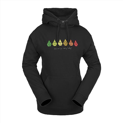 Volcom Damen Melancon Hoodie Snowboard Ski Fleece Sweatshirt, Schwarz, Large von Volcom