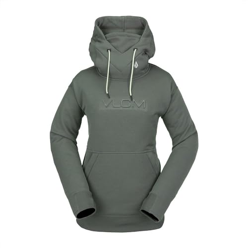 Volcom Damen Riding Hydro Hoodie Fleece Snowboard Ski Sweatshirt, Eukalyptus S4, Large von Volcom