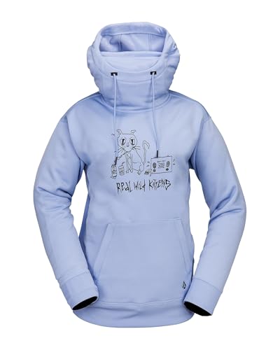 Volcom Damen Riding Hydro Hoodie Fleece Snowboard Ski Sweatshirt Crystal Blue S5 von Volcom