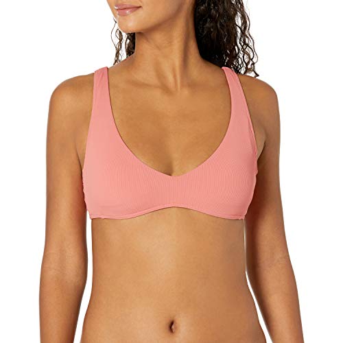 Volcom Damen Simply Rib Vneck Bikini, Reef Pink, Large Volcom Damen Simply Rib Vneck Bikini, Reef Pink, Large von Volcom