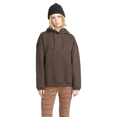 Volcom Damen Stone Heart Up Hoodie Fleece Sweatshirt Kapuzenpullover, Dark Chocolate, XS von Volcom