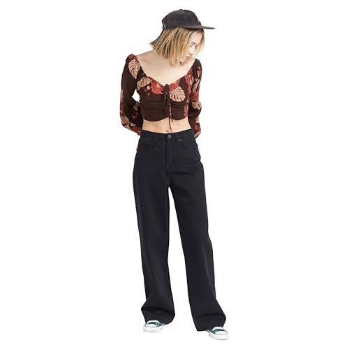 Volcom Damen Stoned Boyfriend Baggy Fit High Rise Denim Pants Jeans, Schwarz, 30 Volcom Damen Stoned Boyfriend Baggy Fit High Rise Denim Pants Jeans, Schwarz, 30 von Volcom