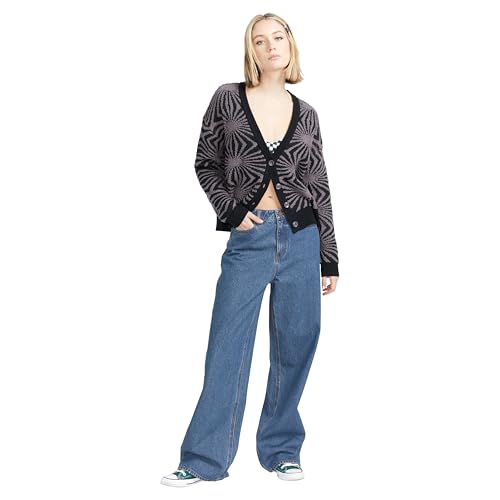 Volcom Damen Stoned Boyfriend High Rise Jeans, Indigo Ridge Wash, 25 von Volcom