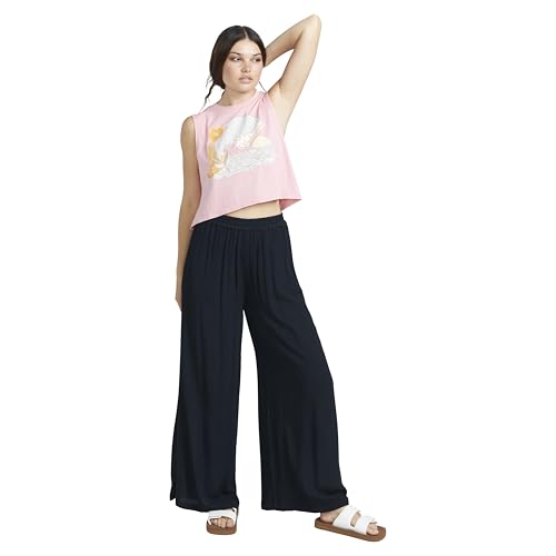 Volcom Damen Stoneshine Junki Wide Leg Beach Pant Hose, Schwarz 1, X-Klein von Volcom