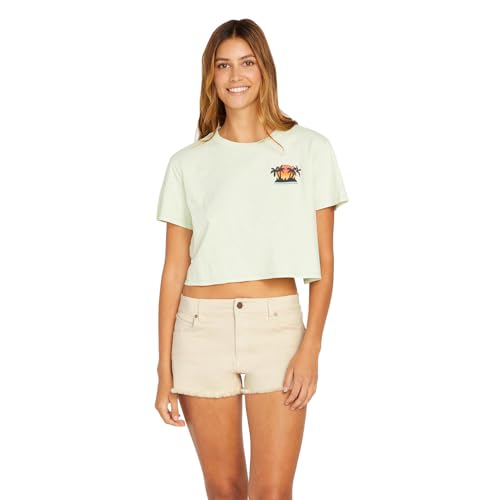 Volcom Damen Stoney Stretch-Denim Shorts, Sand, 27 von Volcom