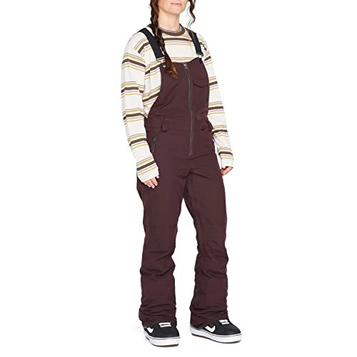 Volcom Damen Swift Bib Overall Bergsteigeranzug, Schwarz (Black Plum), S von Volcom