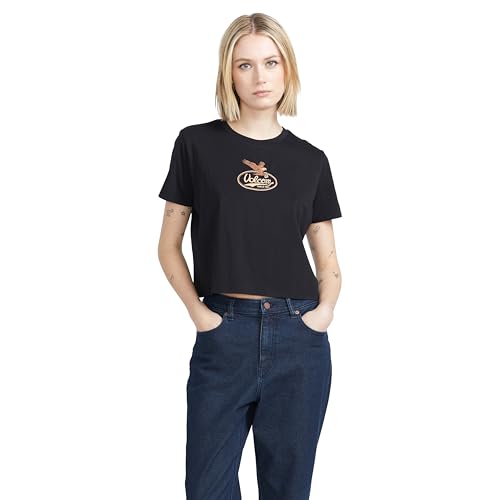 Volcom Damen-T-Shirt I Got You, kurzärmelig, Schwarz 424, Klein von Volcom