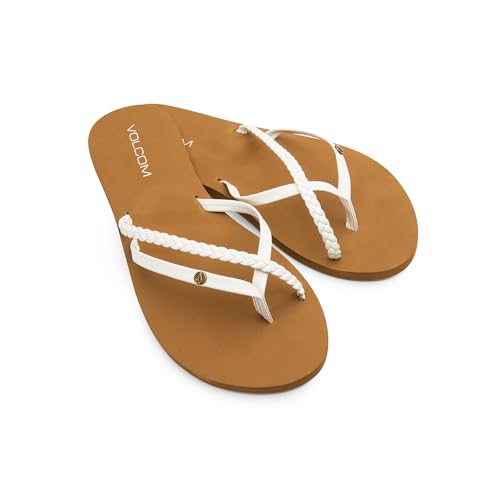 Volcom Damen Thrills Sandal Flipflop, Weiß-Neu, 41.5 EU von Volcom