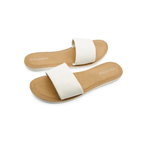 Volcom Schlichte Damen-Sandalen aus Kunstleder mit Riemen, Weiß - Neu, 11 von Volcom