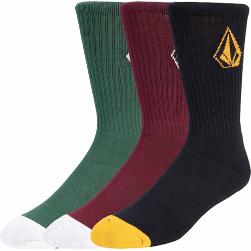 Volcom Full Stone 3er Pack Crew Socken (green/red/black, 42-46) von Volcom