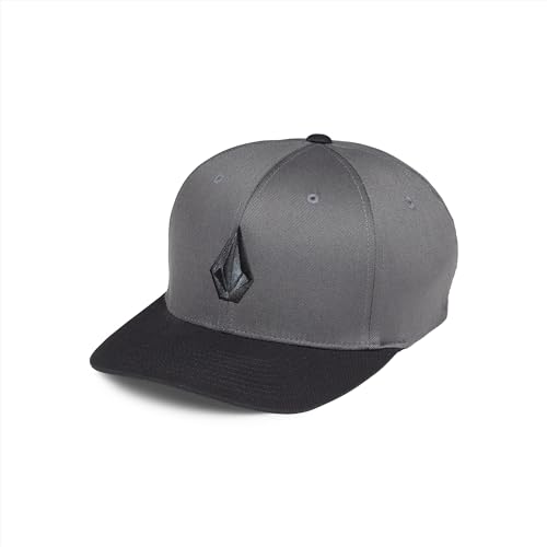 Volcom Herren Full Stone Flexfit Stretch Hat Baseballkappe, Asphalt Schwarz-Neu, 54 von Volcom