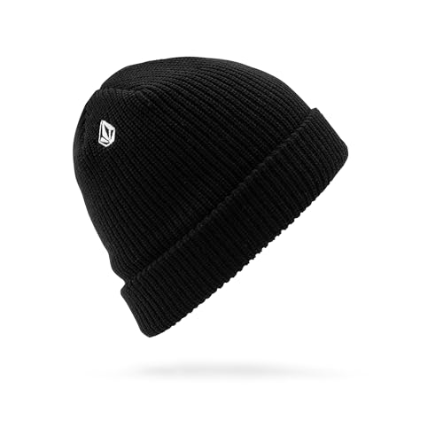 Volcom Full Stone Strickmütze Beanie Umschlagmütze Wintermütze (One Size - schwarz), D5832101, 55-60 von Volcom