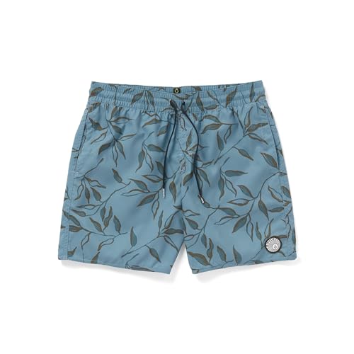 Volcom Herren 43,2 cm Lange Surf-Badehose mit elastischer Taille Boardshorts, Steinblau, L von Volcom