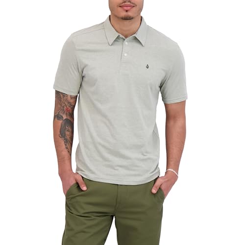 Volcom Herren Banger Poloshirt Polohemd, grau meliert, Groß von Volcom