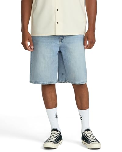 Volcom Herren Billow Loose Denim Baggy Casual with Comfortable Fit Jeans-Shorts, Dry Vintage, 49 von Volcom