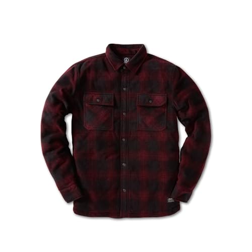 Volcom Herren Bowered Fleece Ls Langarm-Hemd, Hafen, M von Volcom
