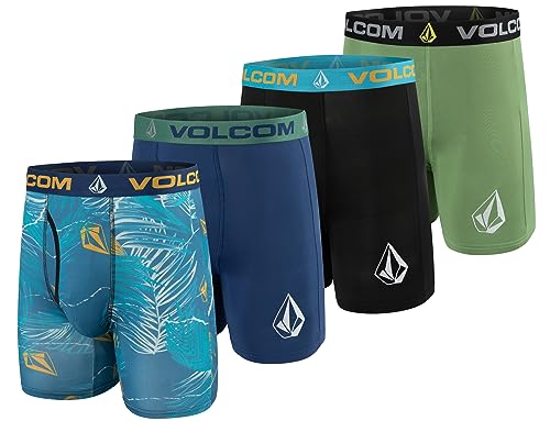 Volcom Herren-Boxershorts, Poly-Spandex, Performance-Boxershorts, Unterwäsche, Marineblau/Grün/Blau/Schwarz, Medium von Volcom