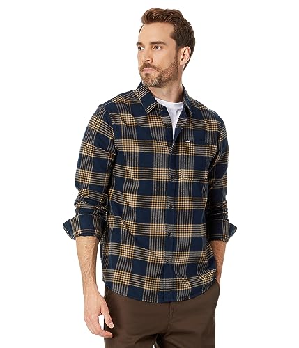 Volcom Herren Caden Kariertes Langarm-Flanellhemd Hemd mit Button-Down-Kragen, Marine 23, L von Volcom