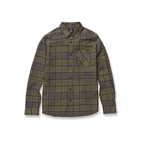 Volcom Herren Caden Plaid Ls Langarmhemd, Camouflage, XL von Volcom