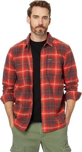 Volcom Herren Flanellhemd Caden Plaid Langarm, hellrot, XX-Large von Volcom