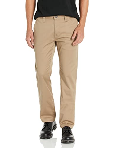 Volcom Herren Frickin Stretch-Chinohose mit Moderner Passform Hose, Khaki 1, 33W / 30L von Volcom