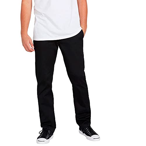 Volcom Herren Frickin Stretch-Chinohose mit Moderner Passform Hose, schwarz 1, 29W / 32L von Volcom