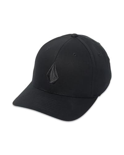 Volcom Herren Full Stone Six Panel Xfit Flexfit Mütze, Schwarz auf Schwarz, L/XL von Volcom