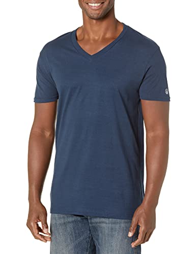 Volcom Herren Heather Modern Fit Kurzarm V-Ausschnitt T-Shirt, Navy, Groß von Volcom