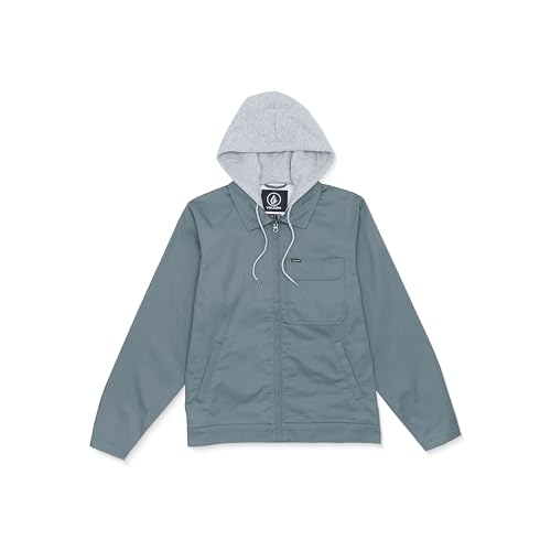 Volcom Herren Hooded Garage Jacket Korman Garagenjacke mit Kapuze, Dark Slate, XL von Volcom
