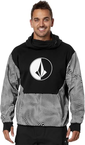 Volcom Herren Hydro Hooded Fleece Riding Hoodie Kapuzenpullover, Black Print S5, X-Small von Volcom