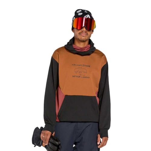 Volcom Herren Hydro Hooded Fleece Riding Hoodie Kapuzenpullover, Caramel S5, M von Volcom