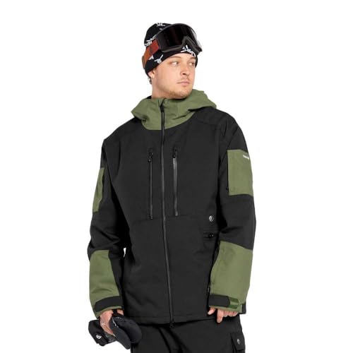 Volcom Herren Insulated Winter Jacket WFO Isolierte Snowboard Ski Baggy Fit Winterjacke, Schwarz S5, S von Volcom