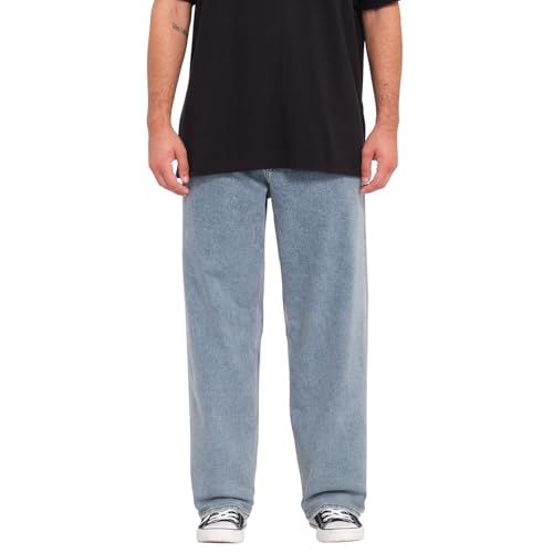 Volcom Herren-Jeans, normale Passform, lockere Passform, BLAU (ASH BLUE), 52 von Volcom