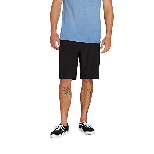 Volcom Herren Kerosene 21" Hybrid Chino Shorts, Schwarz, 47 von Volcom