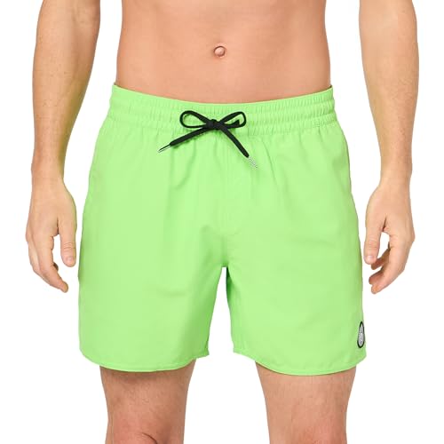 Volcom Herren Lido Solid 16" Swim Surf Trunk Boardshorts, Electric Green, M von Volcom