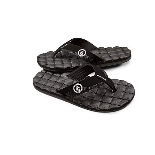 Volcom Herren Liegesandale Flip Flop Sandale, Schwarz (Black White Bwh), 49 EU von Volcom