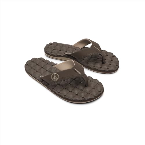 Volcom Herren Flip-Flop mit Liegestuhl, Komfort-Schaumstoff Sandale, braun, 40.5 EU von Volcom