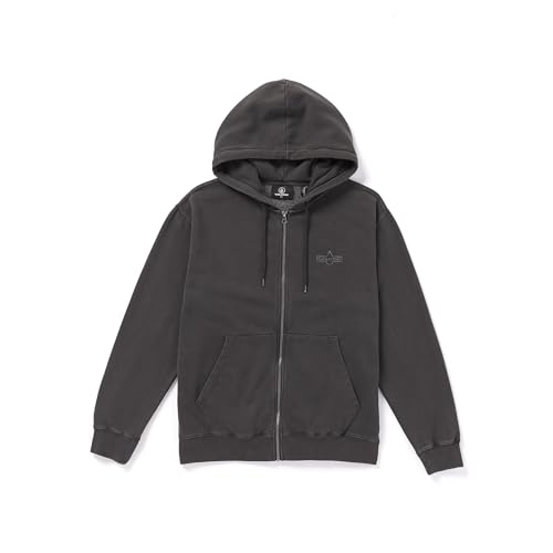 Volcom Herren Lifer Zip Hoodie Fleece Sweatshirt Kapuzenpullover, Asphalt Schwarz, X-Large von Volcom