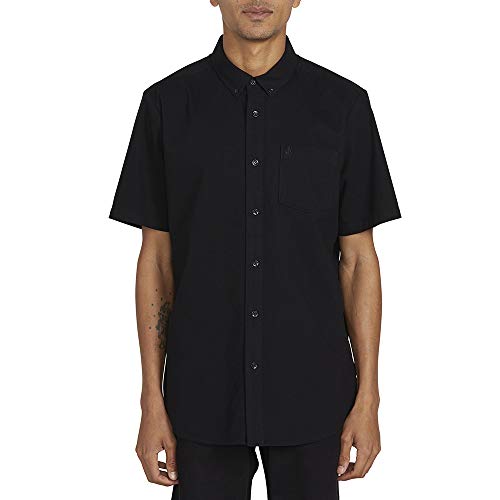 Volcom Herren Everett Oxford Kurzarmhemd Hemd mit Button-Down-Kragen, New Black, Mittel Volcom Herren Everett Oxford Kurzarmhemd Hemd mit Button-Down-Kragen, New Black, Mittel von Volcom