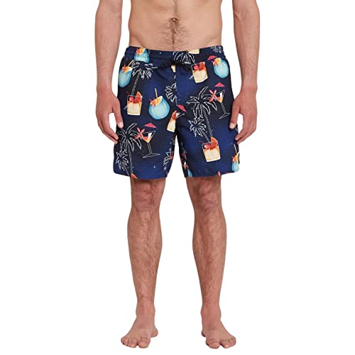 Volcom Herren Novelty Trunk 17 Schwimm-Slips, Mehrfarbig/Blau-Bedruckt, 48 von Volcom