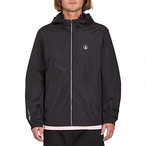 Volcom Herren Phase 91 wasserdichte Windjacke mit Kapuze Windbreaker, Schwarz 1, S von Volcom