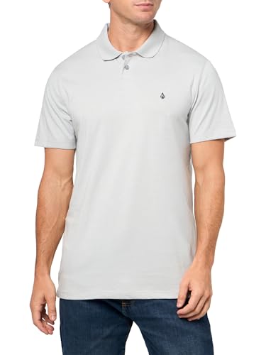 Volcom Herren-Polo-Shorts, mittlere Ärmel, Moderne Passform, Tower Grey, XL von Volcom