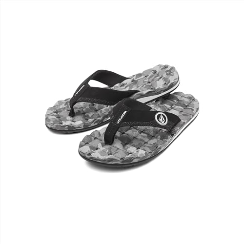 Volcom Herren Recliner Sandal Flip Flop, Graue Kombination, 44.5 EU von Volcom