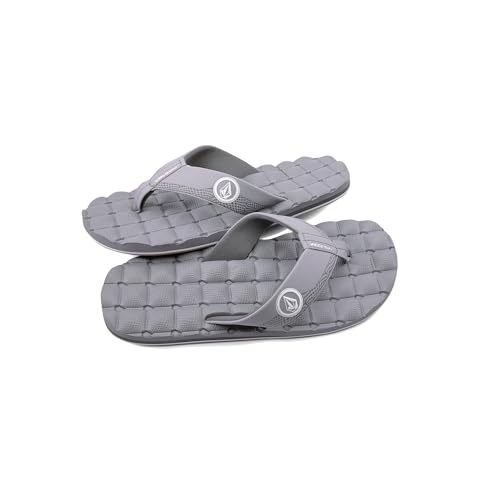 Volcom Herren Recliner Sandal Flip Flop, Hellgrau-neu, 43 EU von Volcom