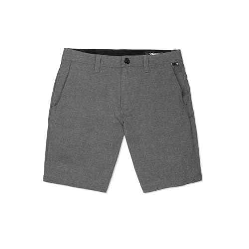 Volcom Herren Regular Frickin Cross Shred 20" Hybrid Water Repellent Shorts, Dunkelgrau meliert, 48 von Volcom