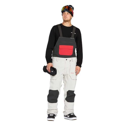Volcom Herren Roan Bib Snowboard Pant Overalls, Stone S5, L von Volcom