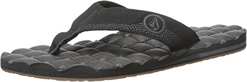 Volcom Herren Liegesandale Flip Flop Sandale, Schwarzer Zerstörer, 38.5 EU von Volcom