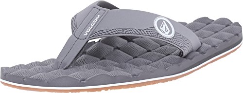 Volcom Herren Liegesandale Flip Flop Sandale, hellgrau, 39.5 EU von Volcom